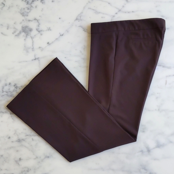 NWOT. Xi Brown Stretchable Flare Leg Dress Pant. - Picture 1 of 6